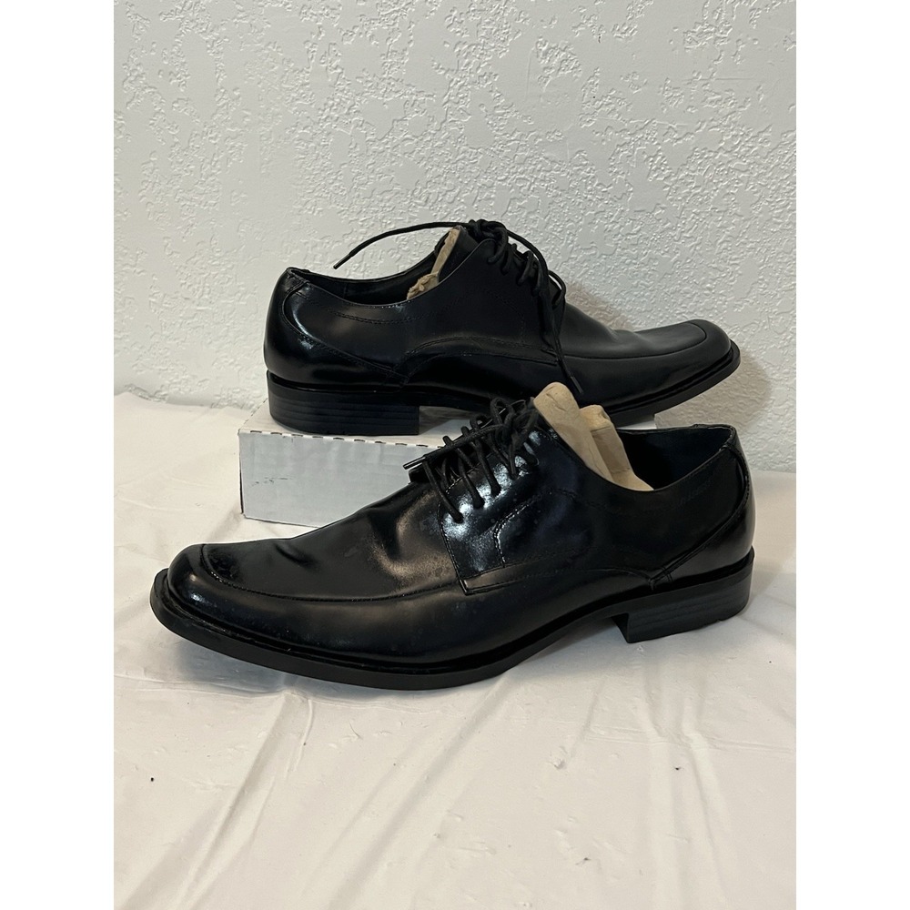 Stacy Adams Calhoun Mens 10M Black Leather Lace Up Oxford Dress 20117-001‎